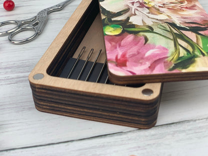 Wooden Needle Holder