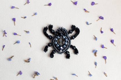 Spider - Readymade Beaded Brooch