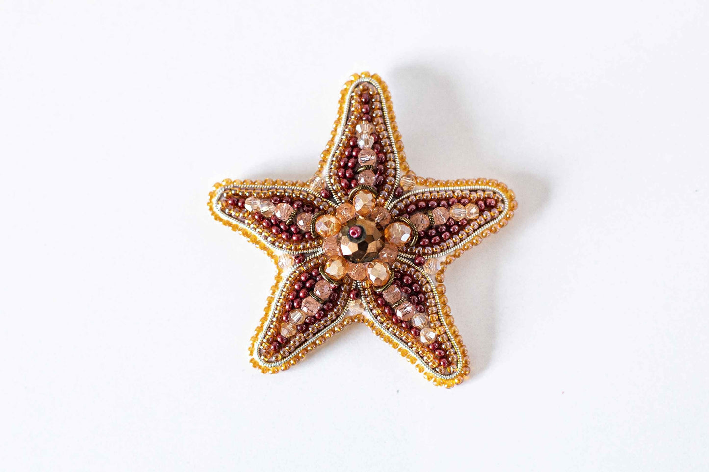Starfish - Readymade Beaded Brooch