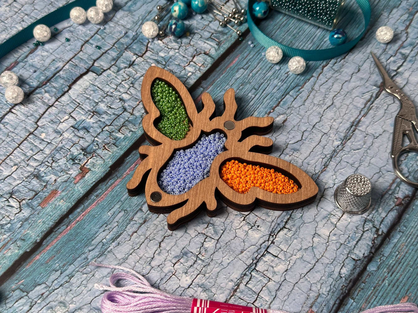 Wooden Bead Organizer