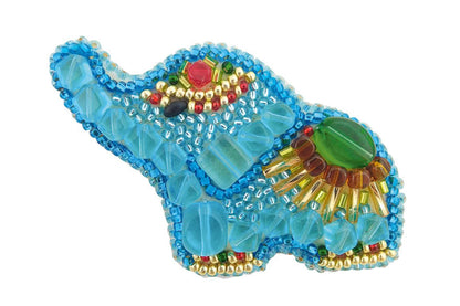 Elephant - Readymade Beaded Brooch