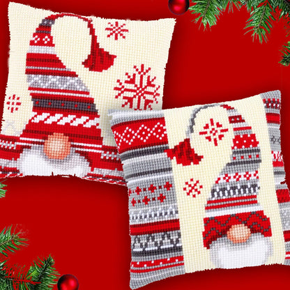 Scandinavian Gnome Pillow Cross Stitch Kit | DIY Christmas Cushion Cover