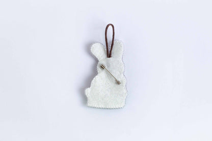 Easter Rabbit - Readymade Beaded Brooch