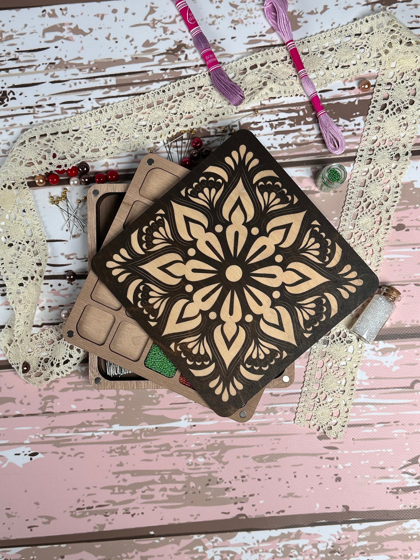 a close up of a piece of paper with a design on it