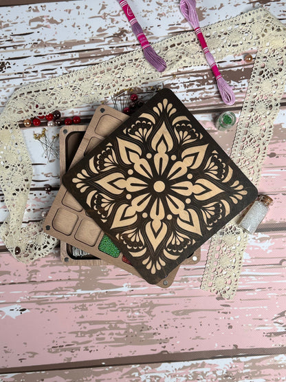 a close up of a piece of paper with a design on it