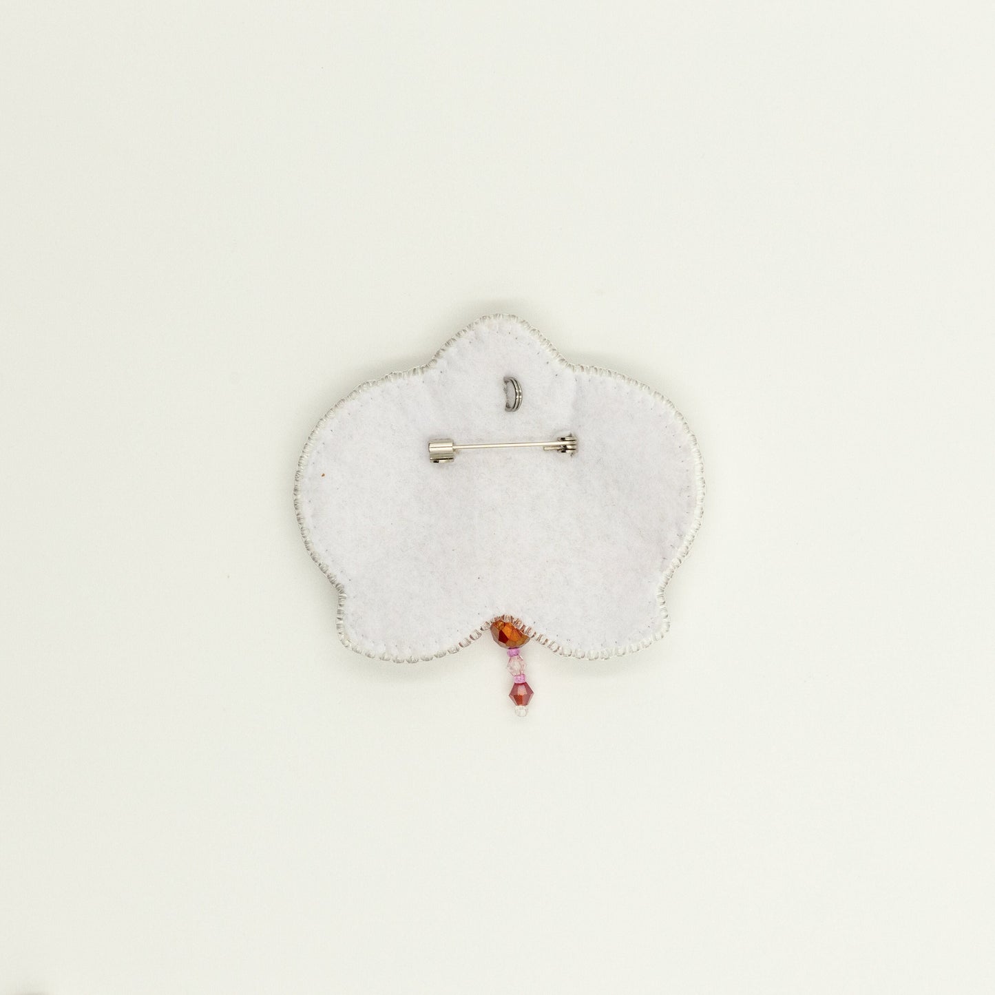 Pink Orchid - Readymade Beaded Brooch