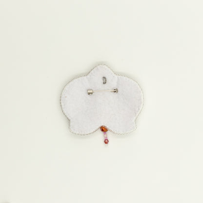 Pink Orchid - Readymade Beaded Brooch