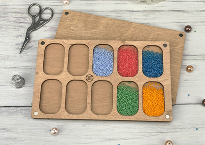 Wooden Seed Bead Organizer
