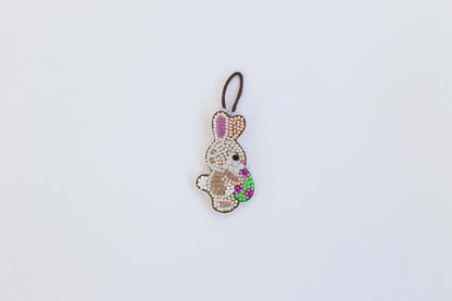 Easter Rabbit with Egg - Readymade Beaded Brooch