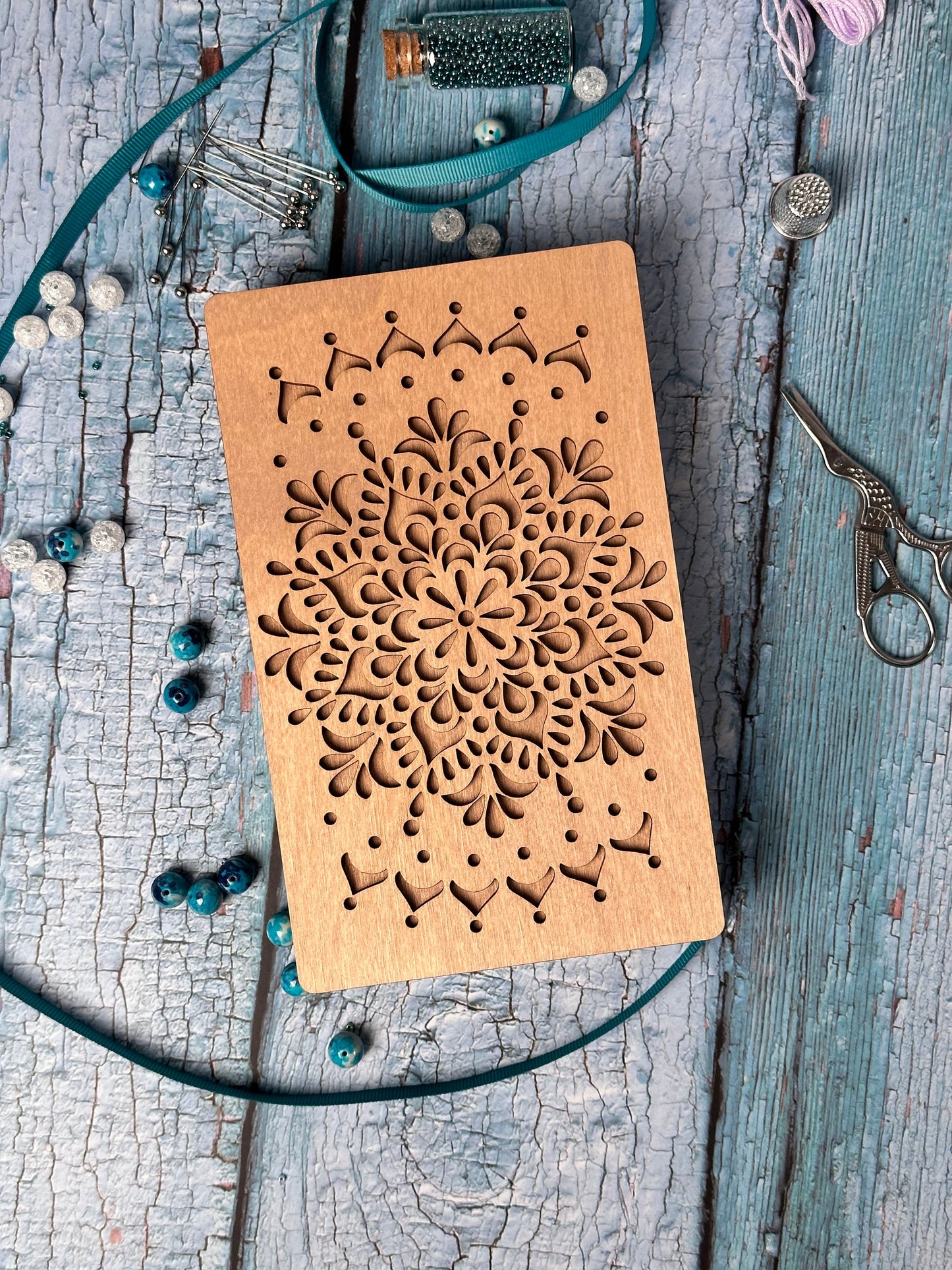 a wooden cutting board sitting on top of a table