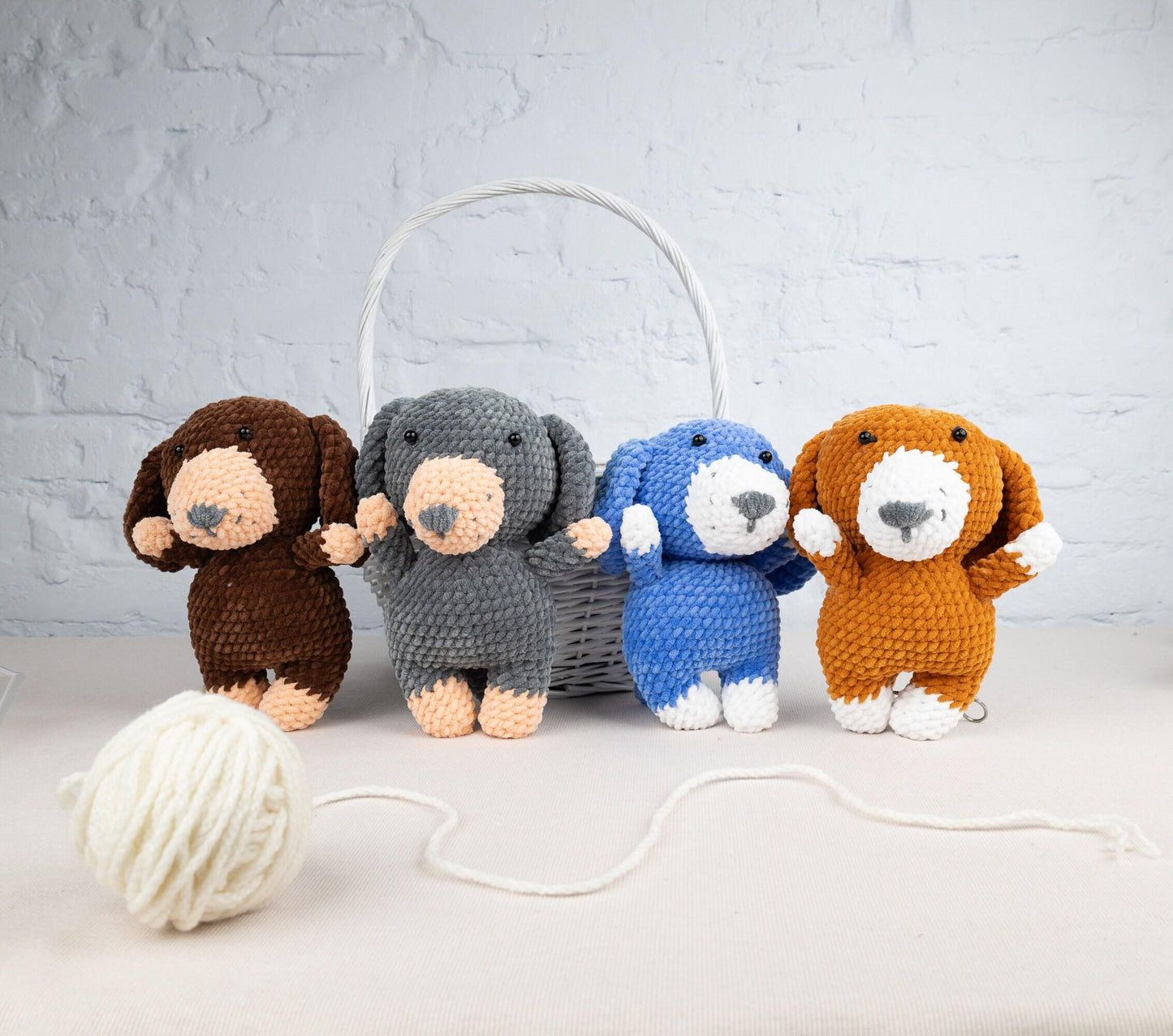 Crochet Dog Plushie - Amigurumi Toys Readymade