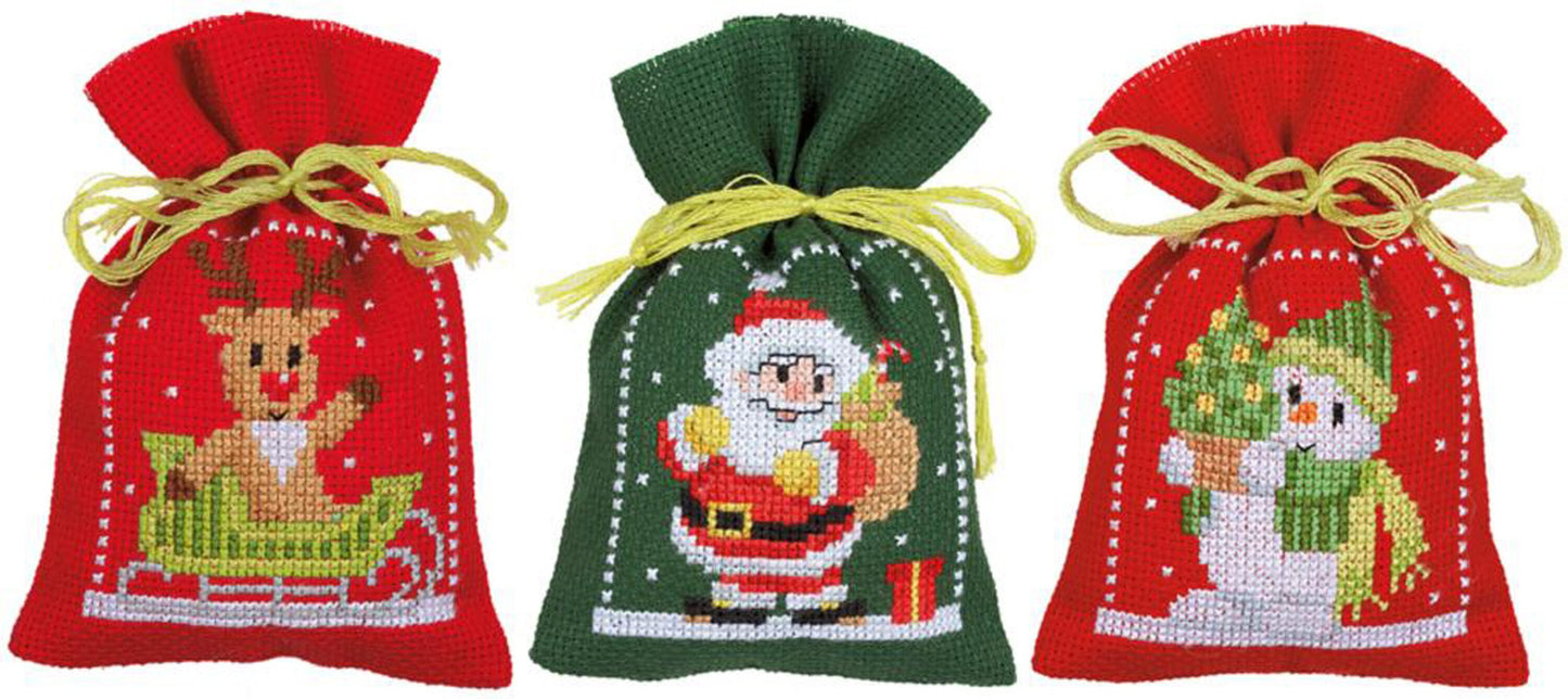 Christmas Sachet Bags Cross stitch Embroidery DIY Kits