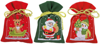 Christmas Sachet Bags Cross stitch Embroidery DIY Kits