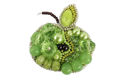Apple - Readymade Beaded Brooch