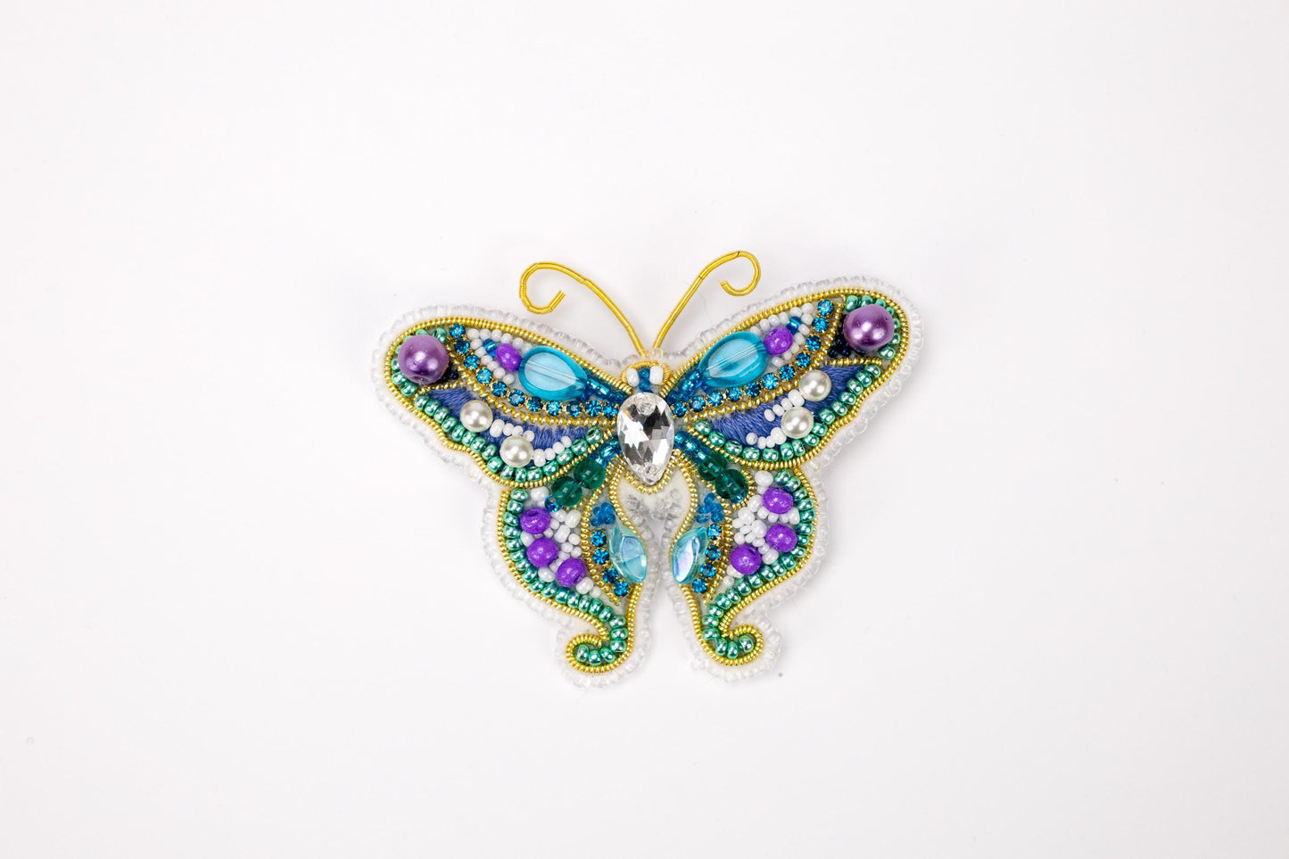 a brooch with a butterfly design on it
