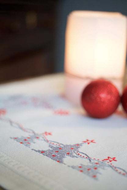 Christmas Table Runner Cross stitch Embroidery DIY Kits