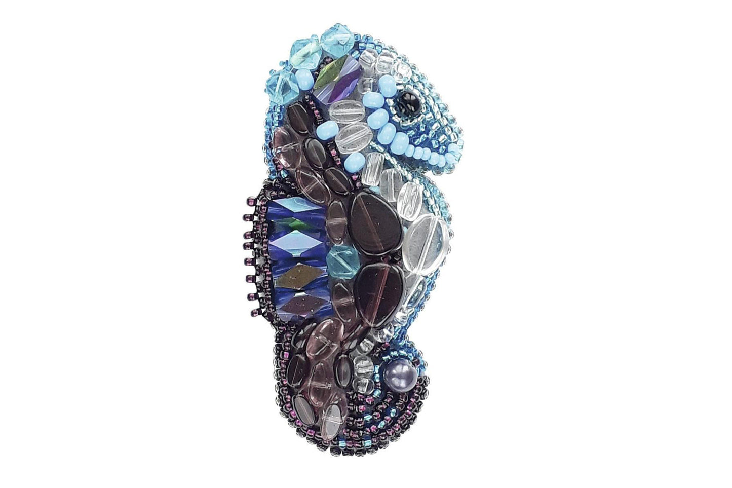 Seahorse- Readymade Beaded Brooch