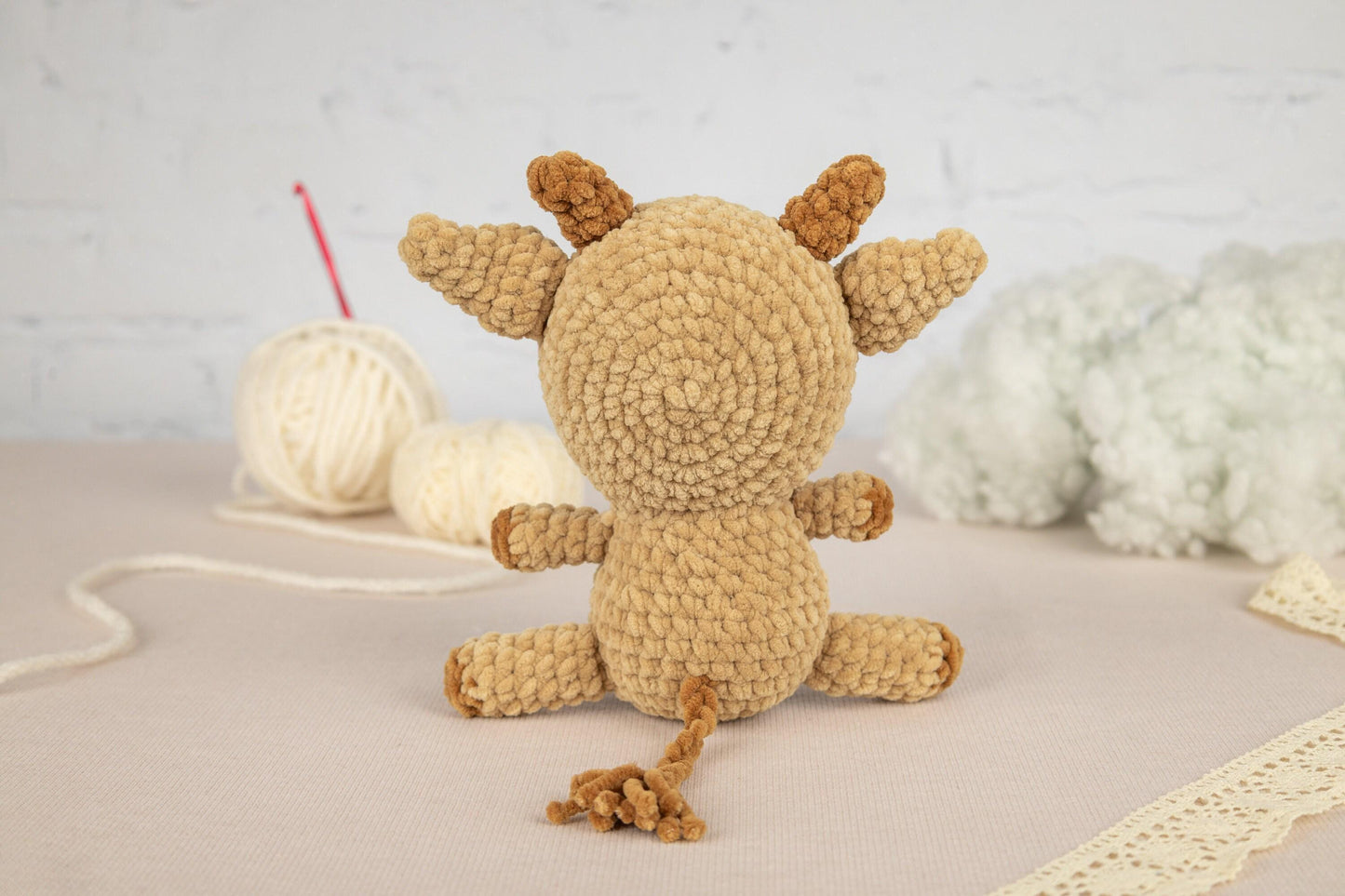 Crochet Cow Plushie - Amigurumi Toys Readymade