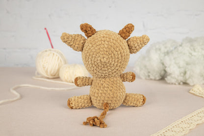 Crochet Cow Plushie - Amigurumi Toys Readymade