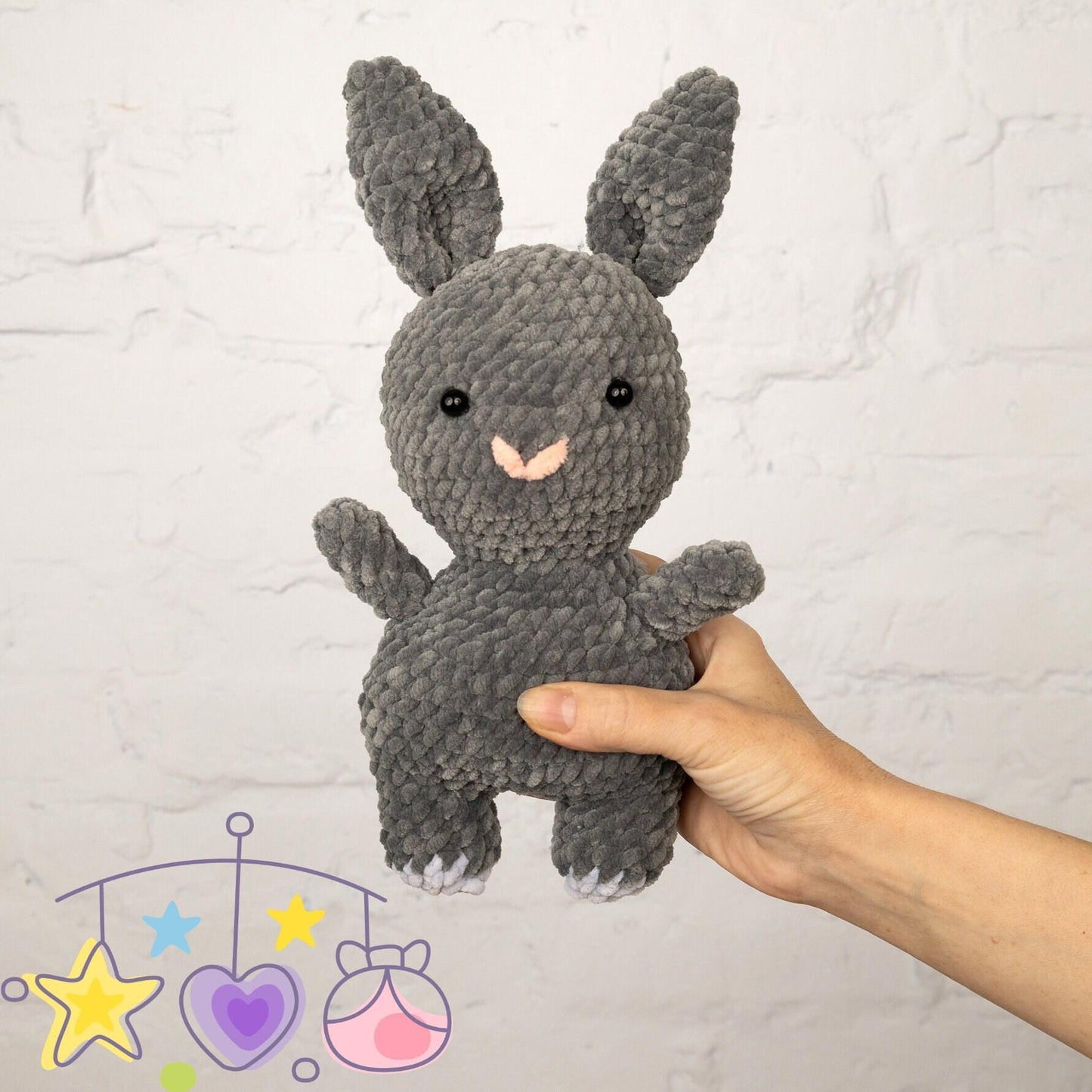 Crochet Bunny Plushie - Amigurumi Toys Readymade