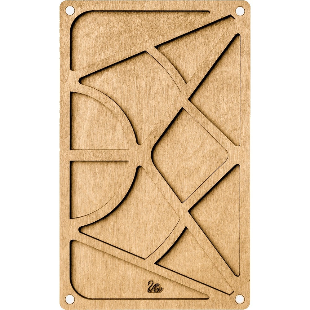 a wooden cutting board with a design on it