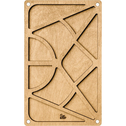 a wooden cutting board with a design on it