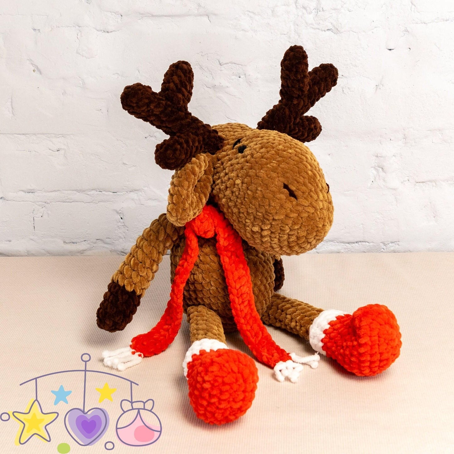 Christmas Reindeer Plushie - Amigurumi Toys Readymade