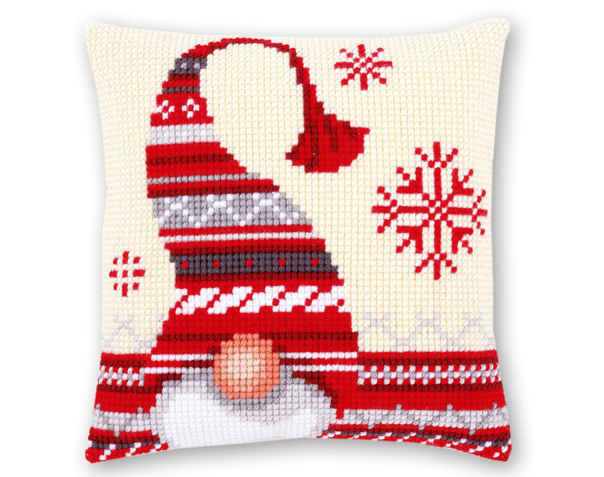 Scandinavian Gnome Pillow Cross Stitch Kit | DIY Christmas Cushion Cover