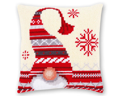 Scandinavian Gnome Pillow Cross Stitch Kit | DIY Christmas Cushion Cover