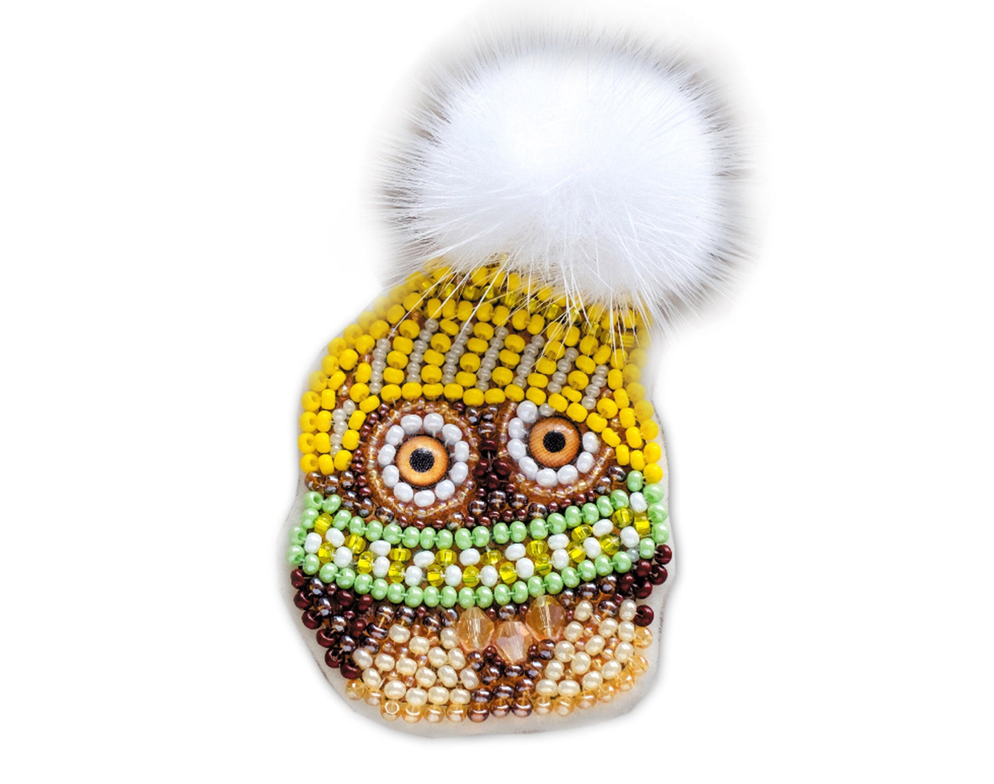 Owlet - Readymade Beaded Brooch