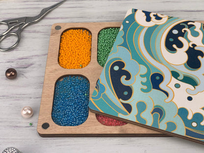 Wooden Seed Bead Organizer