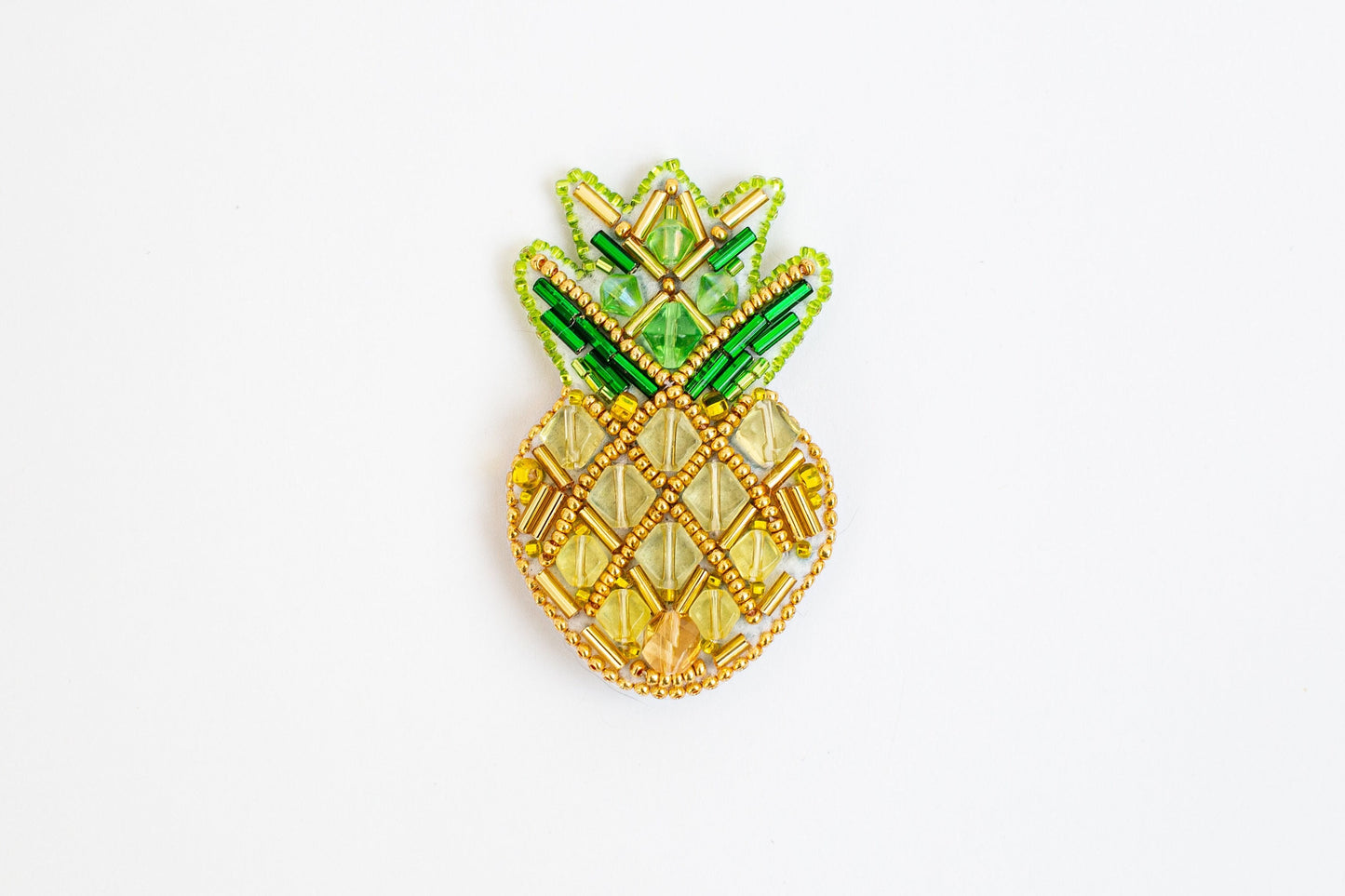 Pineapple - Readymade Beaded Brooch