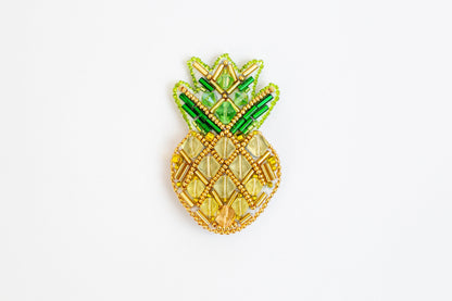 Pineapple - Readymade Beaded Brooch