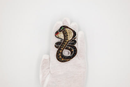 Cobra Snake - Readymade Beaded Brooch