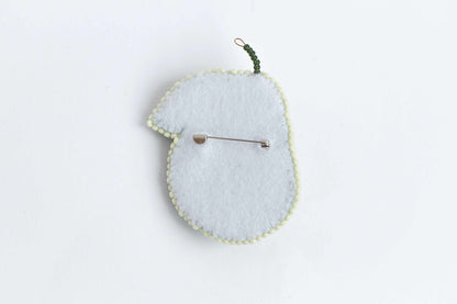 Avocado - Readymade Beaded Brooch