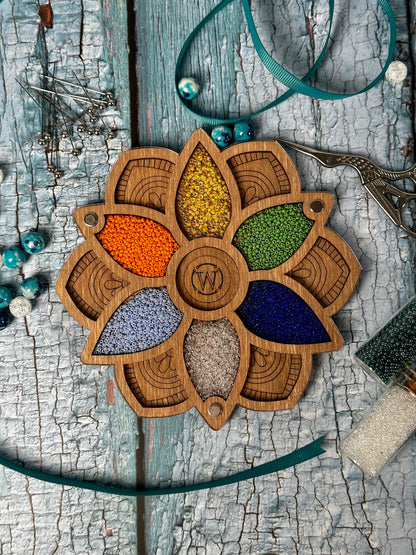 a close up of a wooden object on a table