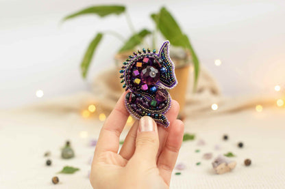 Dragon - Readymade Beaded Brooch