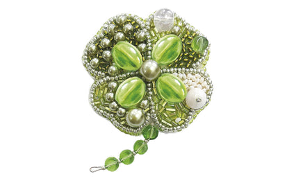 Clover - Readymade Beaded Brooch
