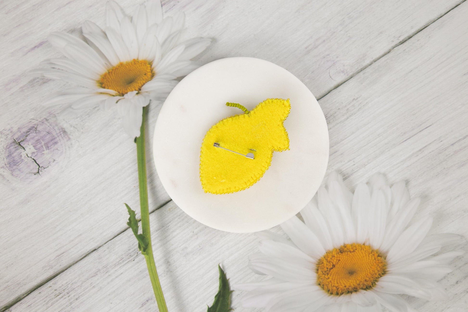 a yellow piece of fruit sitting on top of a white plate
