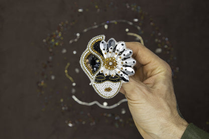 Carnival Mask - Readymade Beaded Brooch