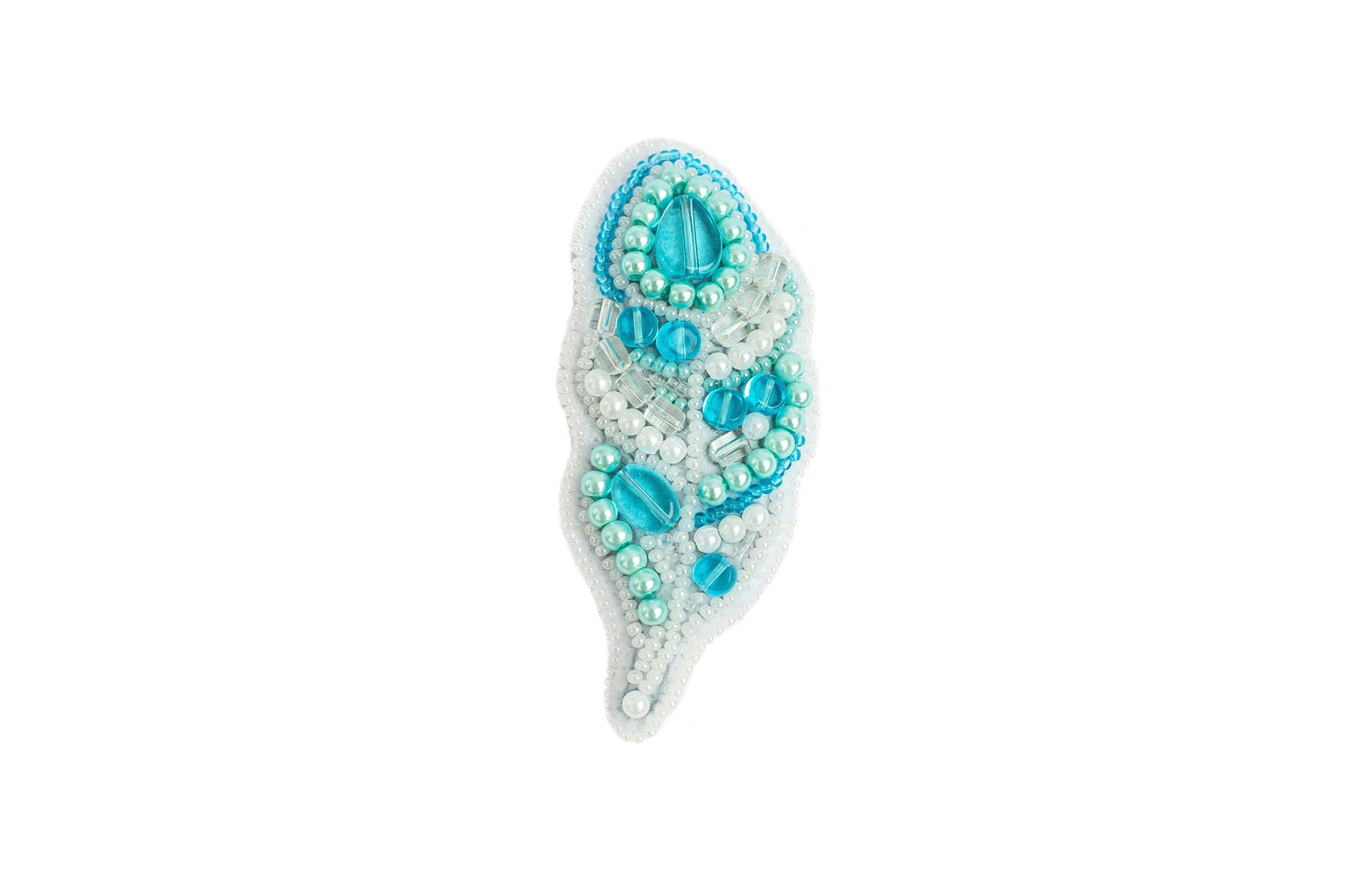 Feather - Readymade Beaded Brooch