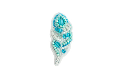 Feather - Readymade Beaded Brooch
