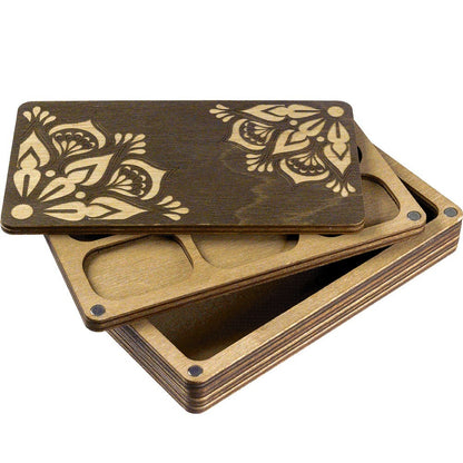 a stack of wooden coasters sitting on top of each other