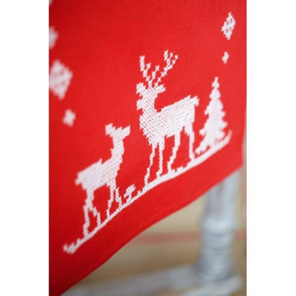 Christmas Table Runner DIY Embroidery Kit: Reindeer Pattern