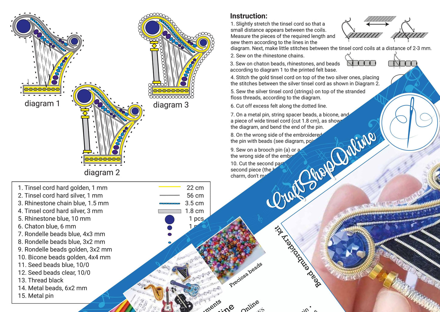 a brochure with instructions on how to make an ornament