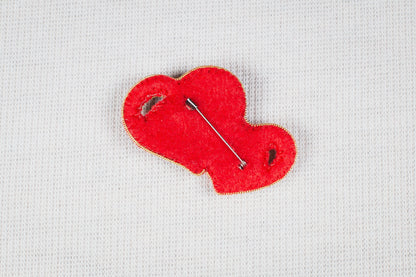 Romantic Hearts- Readymade Beaded Brooch