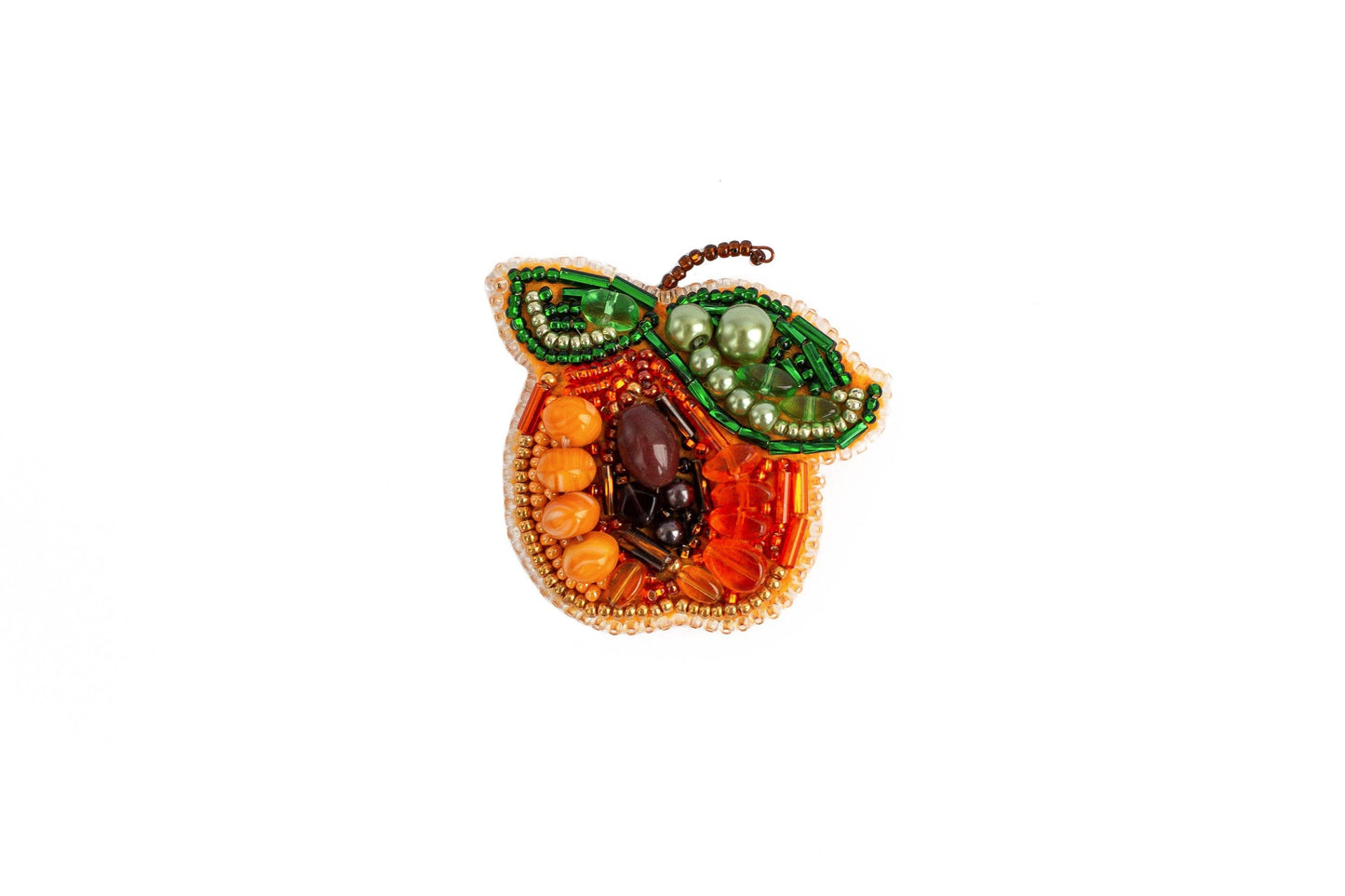 Apricot - Readymade Beaded Brooch