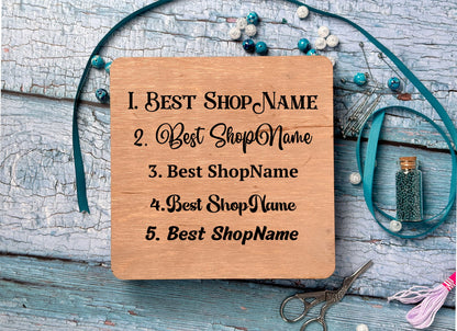 a wooden sign that says best shop name