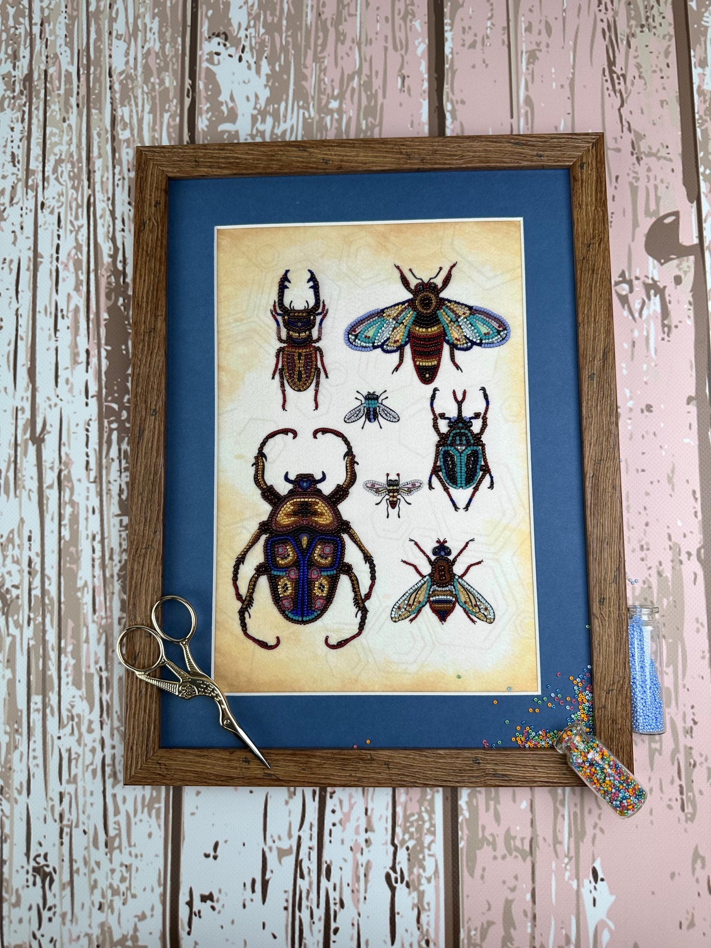 a picture of some bugs on a wall