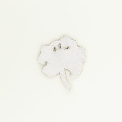 White Lily Flower - Readymade Beaded Brooch